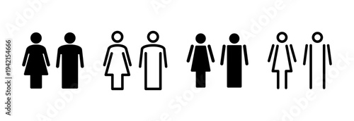 Man and woman icon vector illustration. male and female sign and symbol. Girls and boys