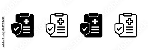 Medical insurance icon vector illustration. health insurance sign and symbol