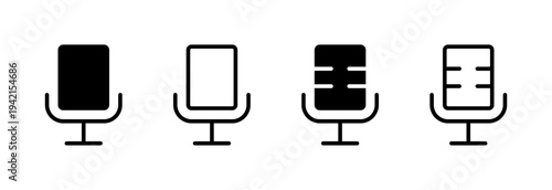 Microphone icon vector illustration. karaoke sign and symbol