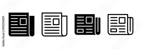 Newspaper icon vector illustration. news paper sign and symbolign