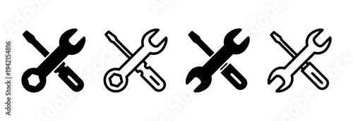 Repair tools icon vector illustration. tool sign and symbol. setting icon. Wrench and screwdriver. Service