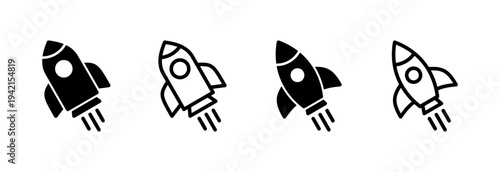 Rocket icon vector illustration. Startup sign and symbol. rocket launcher icon