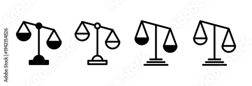 Scales icon vector illustration. Law scale icon. Justice sign and symbol
