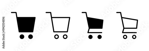 Shopping icon vector illustration. Shopping cart sign and symbol. Trolley icon