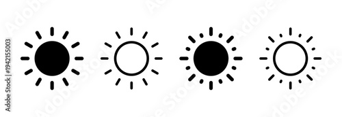 Sun icon vector illustration. Brightness sign and symbol.
