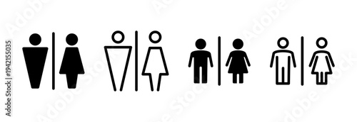 Toilet icon vector illustration. Girls and boys restrooms sign and symbol. bathroom sign. wc, lavatory