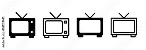 Tv icon vector illustration. television sign and symbol