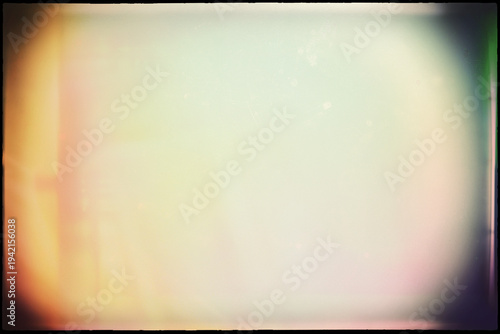 Vintage photo film frame and vignette template with dust, splatters and red glare on transparent background. Template for design, vintage film effects, and light leak	
