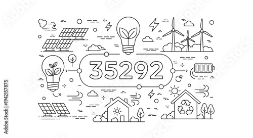 Set of eco-friendly and renewable energy icons vector