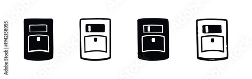 Wireless Remote Control Icons Set, Smart TV Remote Symbols, Universal Remote Devices