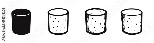 Minimalist Cork Bottle Stopper Icons