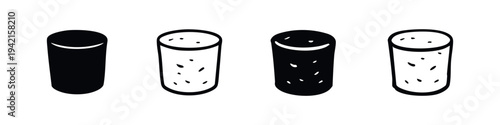 Textured Cork Stopper Vector Icons
