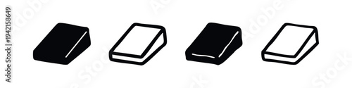Generic Rectangle Block or Sponge Icons in Various Styles, Design Elements