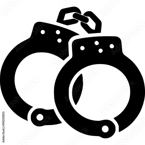 Handcuffs Icon Vector