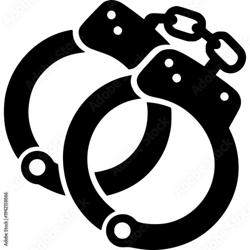 Handcuffs Icon Vector