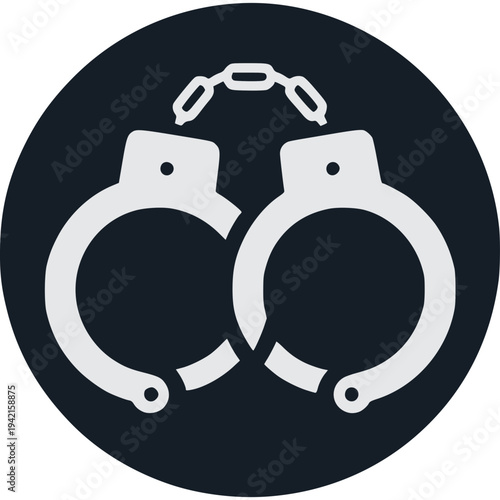 Handcuffs Icon Vector
