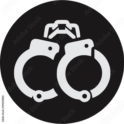 Handcuffs Icon Vector