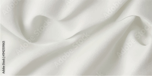 Elegant white silk and satin fabric background featuring smooth luxury waves and soft rippled textures for a shiny fashion drapery backdrop