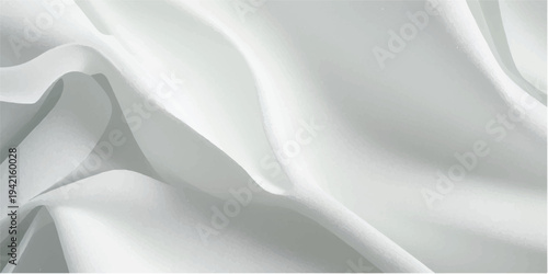 Close-up of smooth white fabric with soft folds and gentle texture