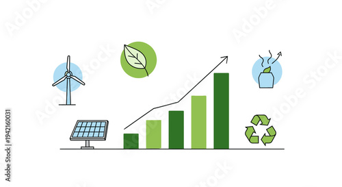 Set of 6 eco friendly business icons vector