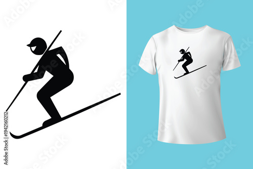 Dynamic Winter Sports Scene – Skiers Racing and Snowboarders Performing Tricks