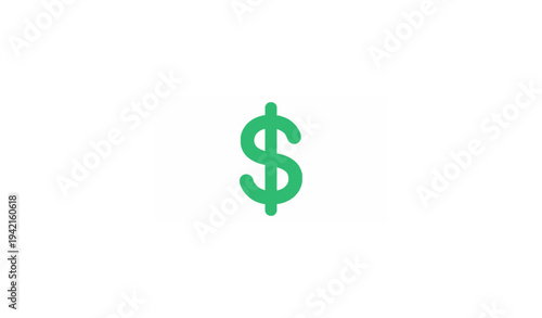 Simple Green Dollar Symbol Vector Icon Minimal Finance Design