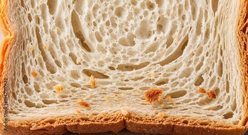 sliced bread on a white background