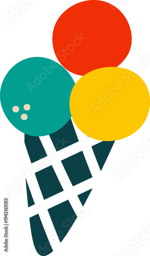 Gelato Cone Trio Minimal