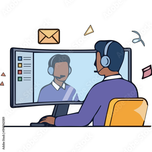 Virtual Meeting Vector Element