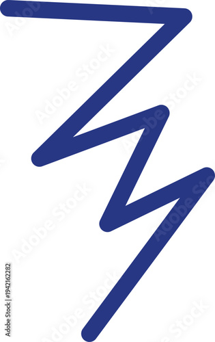Lightning Bolt Zigzag Doodle