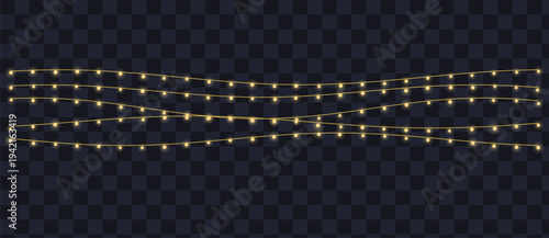 Sparkling yellow incandescent bulbs on strings offer a celebratory glow for any special occasion