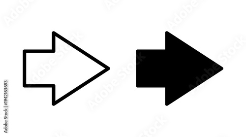 Arrow icon set vector. Arrow sign and symbol for web design.