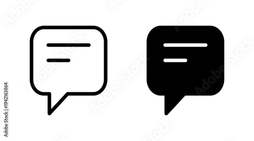 Chat icon set vector. speech bubble sign and symbol. comment icon. message