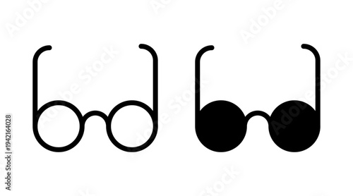 Glasses icon set vector. Glasses sign and symbol