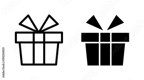 Gift icon set  vector. gift sign and symbol. birthday gift