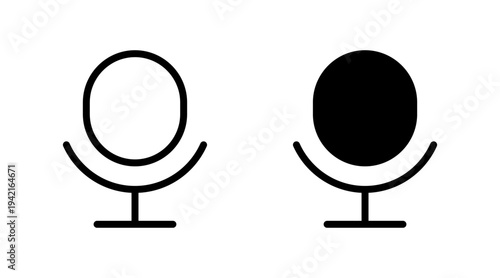 Microphone icon set vector. karaoke sign and symbol