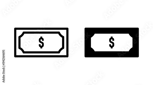 Money icon set vector. Money sign and symbol