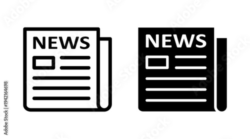 Newspaper icon set vector. news paper sign and symbolign
