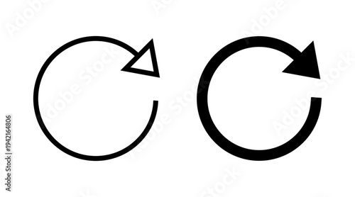 Refresh icon set vector. Reload sign and symbol. Update icon.