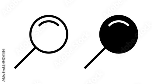Search icon set vector. search magnifying glass sign and symbol