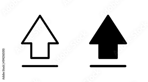 Upload icon set vector. load data sign and symbol