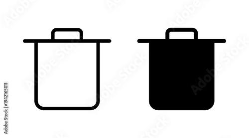 Trash icon set vector. trash can icon. delete sign and symbol.