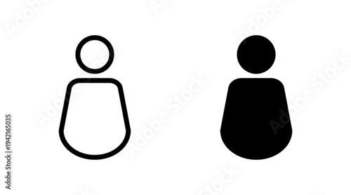 User Icon set vector. person sign and symbol. people icon.