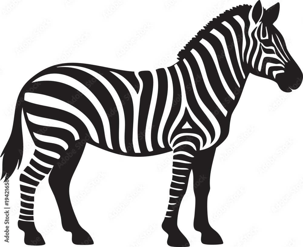 Obraz premium zebra isolated on white background