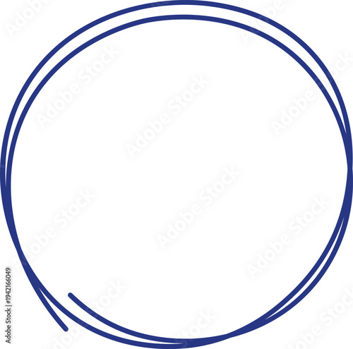 Circle Scribble Frame Line Art