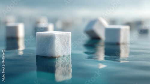 Floating Cubes in Tranquil ...
