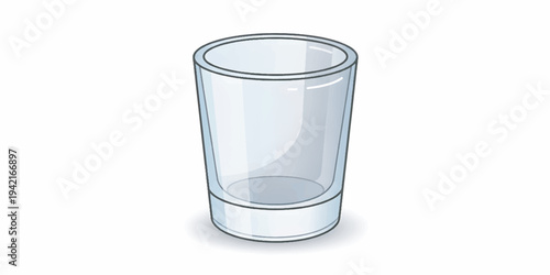 Shot Glass Alcohol Drink Bar Vector Illustration