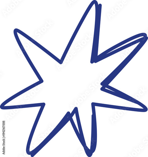 Star Burst Scribble Doodle