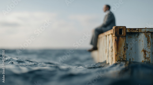 Contemplation at Sea: A fig...