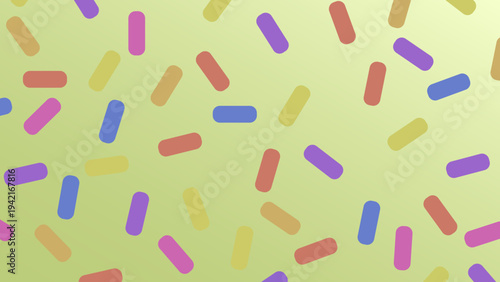 Colorful Abstract Capsules Pattern on Gradient Background